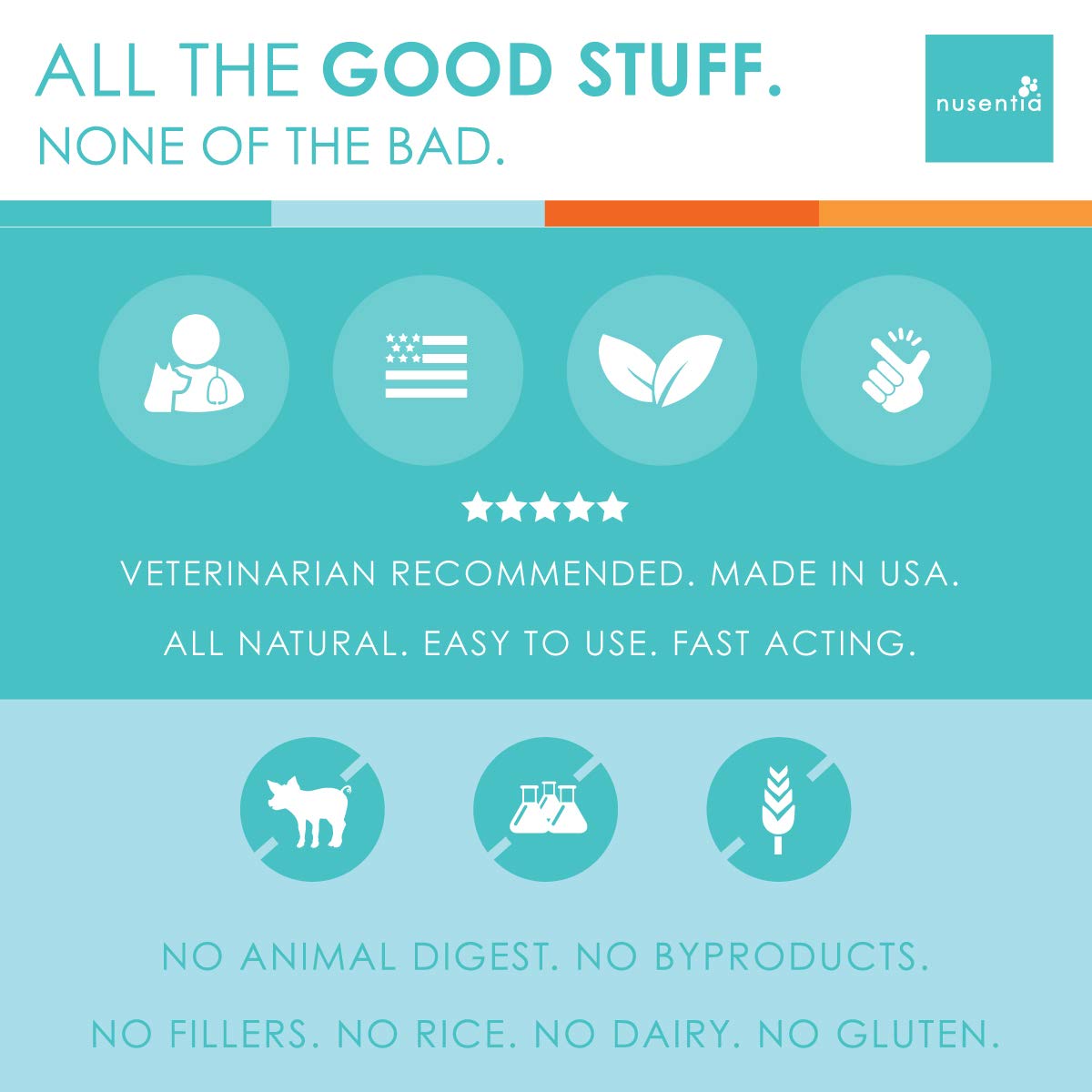 NUSENTIA Enzyme Miracle pets eating well, suggesting improved vitality and comfort.