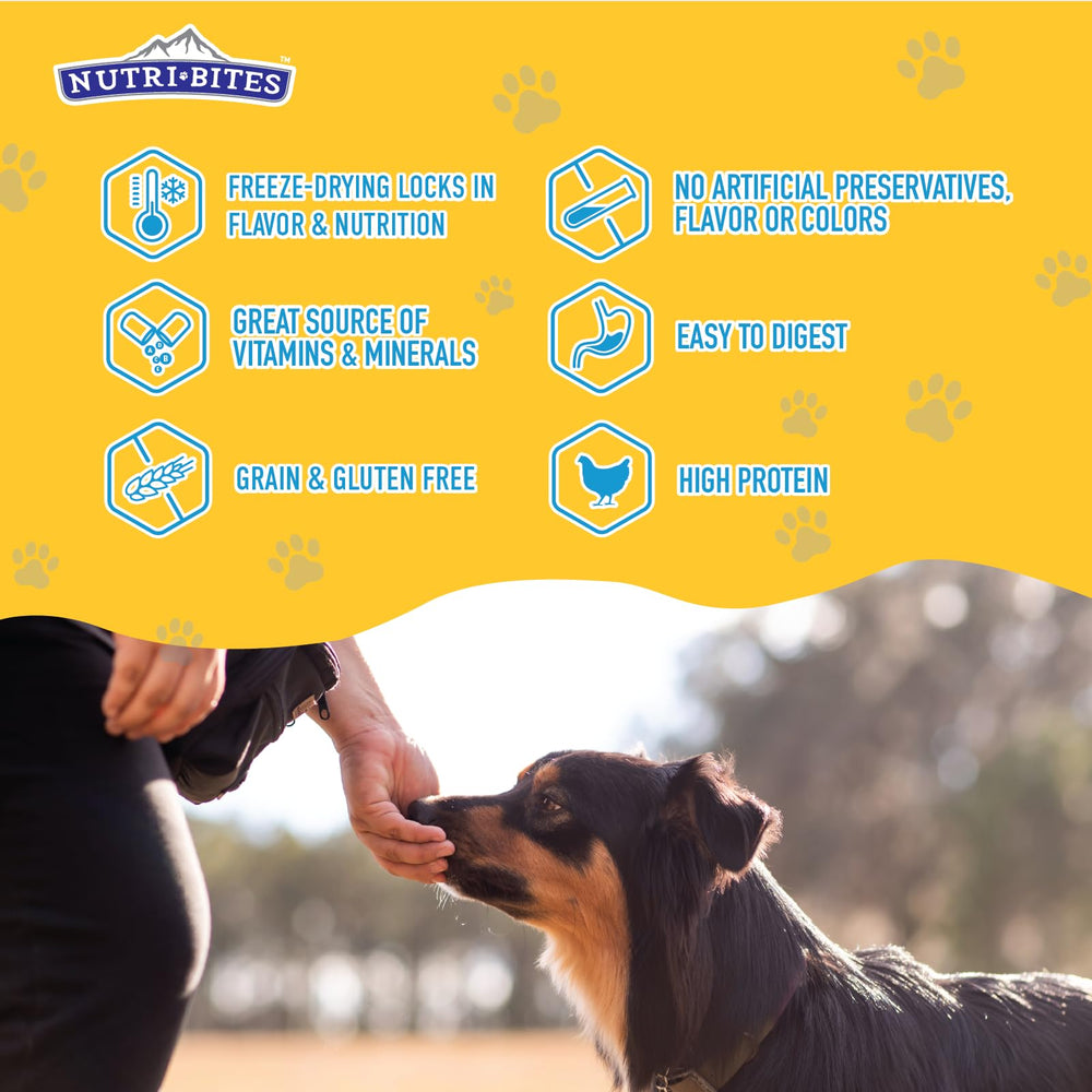 Nutri Bites chicken treats top kibble packs protein without crumbs