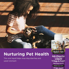 Nutri-Vet label close-up highlighting kaolin and pectin for gut comfort.