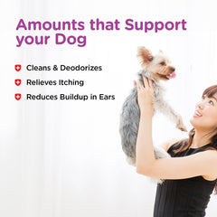 Nutri-Vet Ear Cleanse application shows gentle ear massage routine