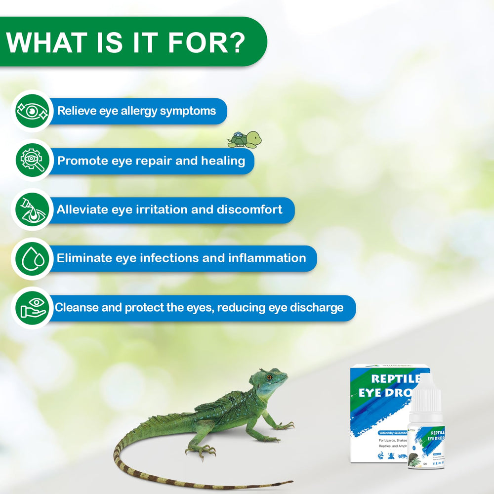 Nutriarise reptile eye drops dropper demonstrates precise application.