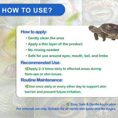 Nutriarise reptile skin barrier film demonstrates a light protective layer for sensitive skin.