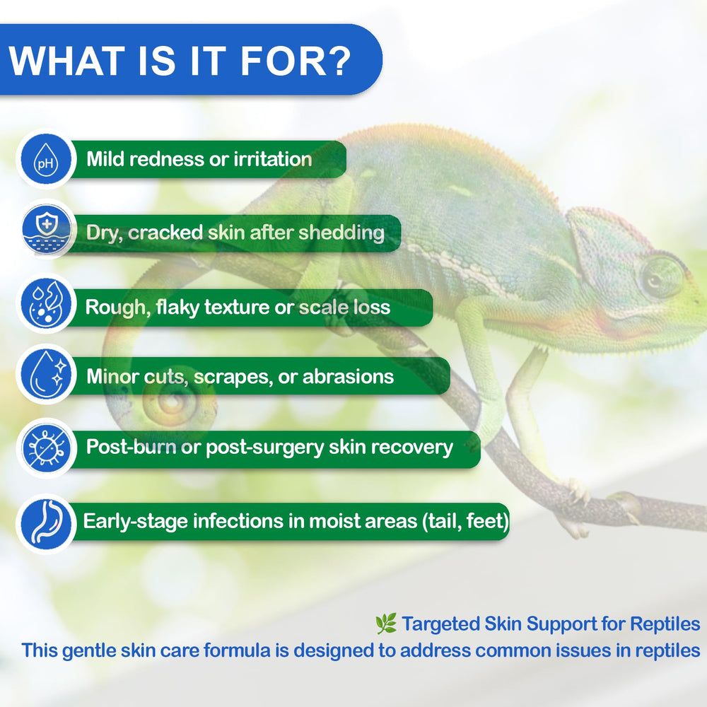 Nutriarise reptile skin repair application spray demonstrates mess-free, fast-drying coverage.
