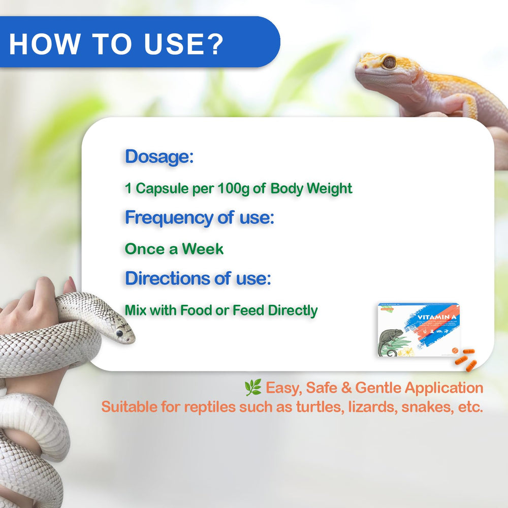 NUTRIARISE reptile vitamin-a food mix blends smoothly with reptile meals for absorption.