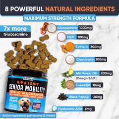 Nutribark Glucosamine soft chews chicken liver flavor for palatability and relief.