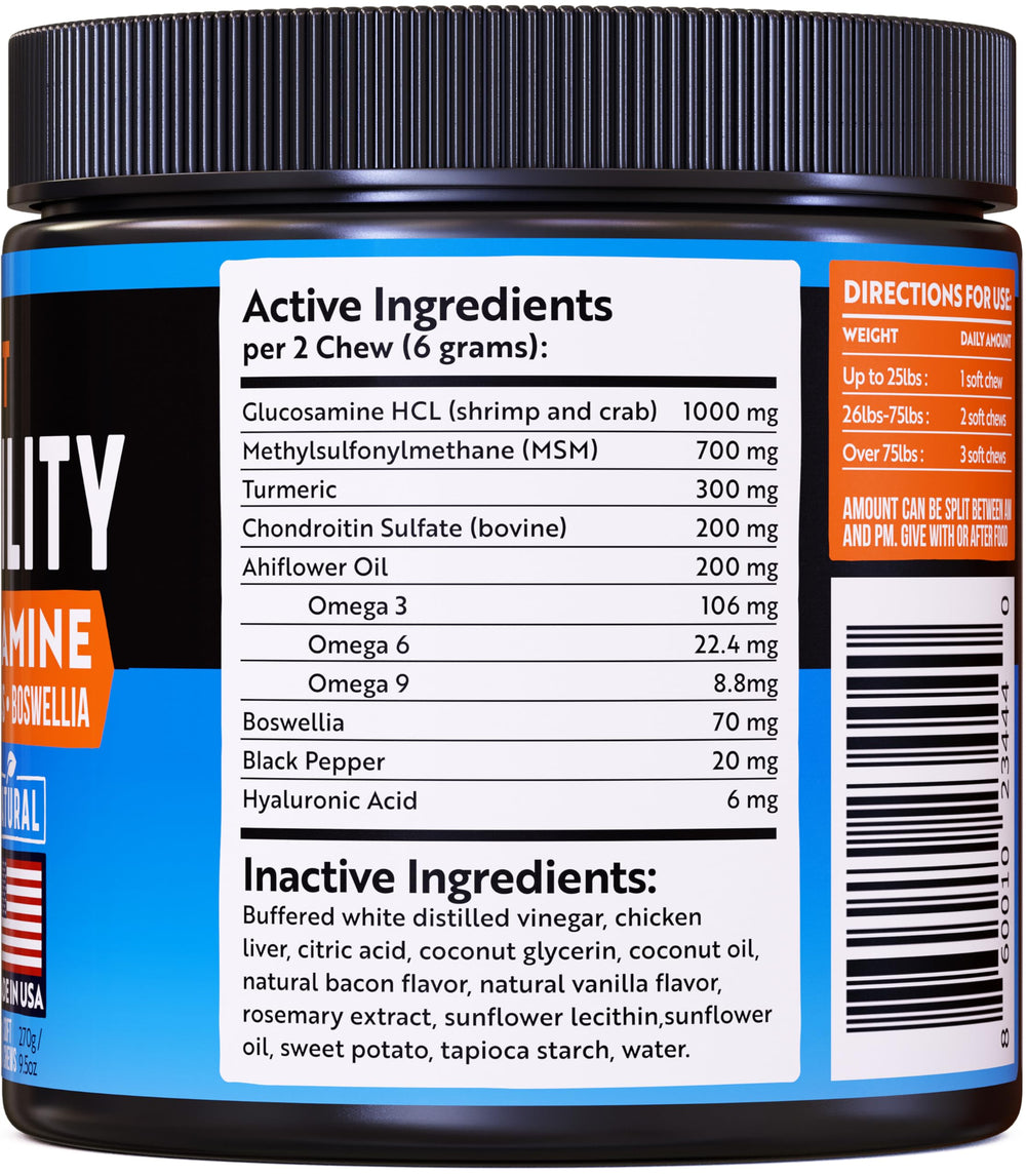 Nutribark Glucosamine USA-made facility label close-up.