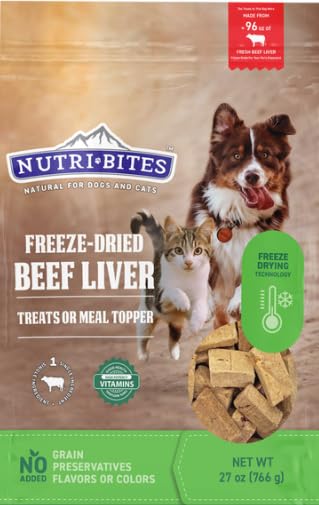 NutriBites freeze-dried beef liver bag-front ideal for training rewards