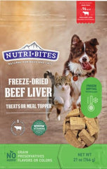 NutriBites freeze-dried beef liver bag-front ideal for training rewards