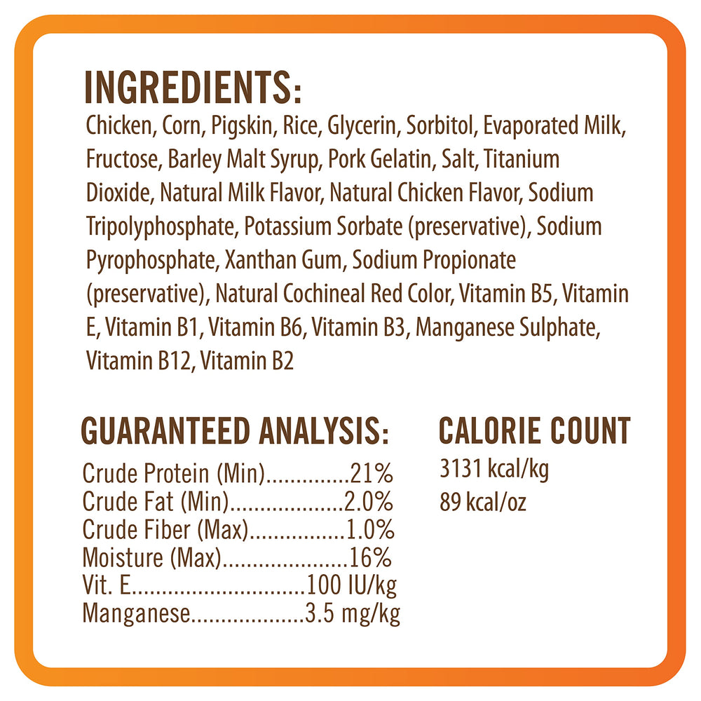 NutriChomps dental health benefit chew helps clean teeth.