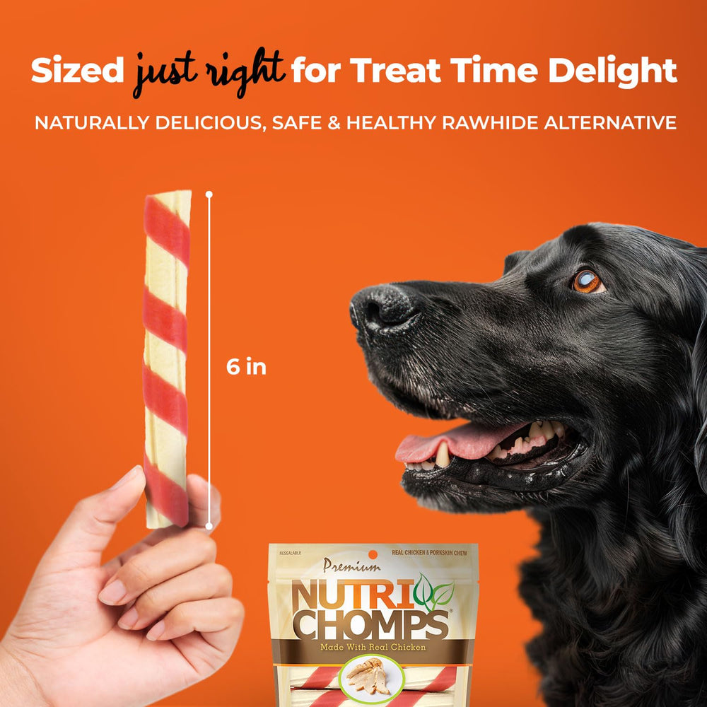NutriChomps rawhide-free digestible chew promotes easy digestion.