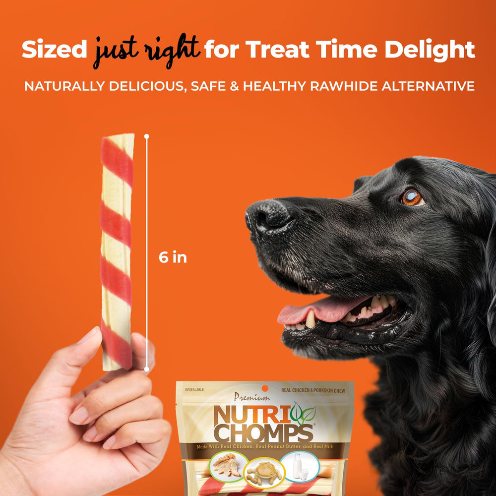 NutriChomps rawhide-free chew showing easy digestion
