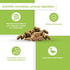 Nutridog Cat Probiotic creamy core bite highlights smooth digestion aid