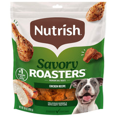 Nutrish Savory Roasters pouch packaging highlights a gift-ready holiday treat for dogs