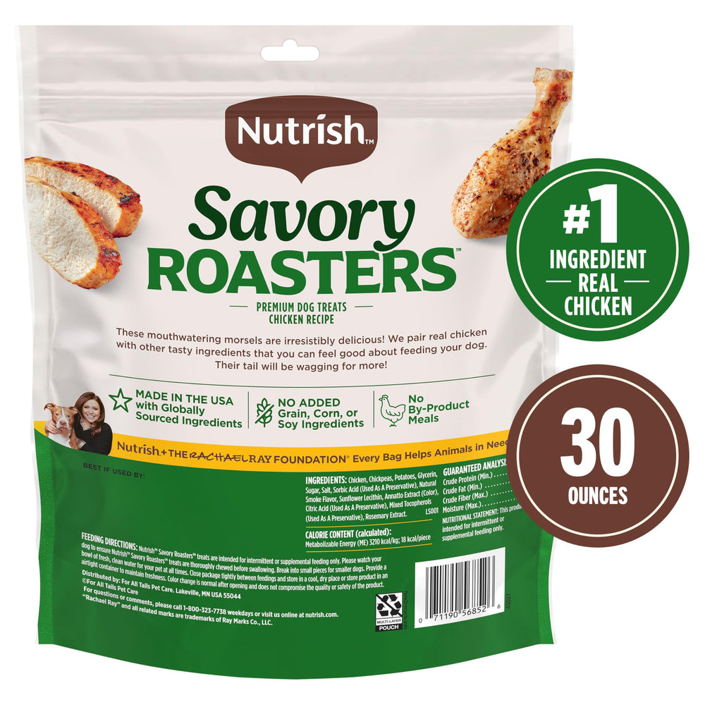 Nutrish Savory Roasters pouch seal keeps treats fresh during travel and gifting