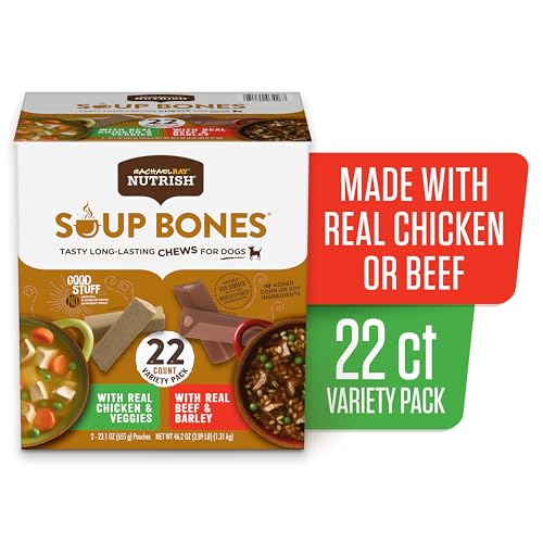 Nutrish Soup Bones close-up shows tender, meaty center for satisfying chews