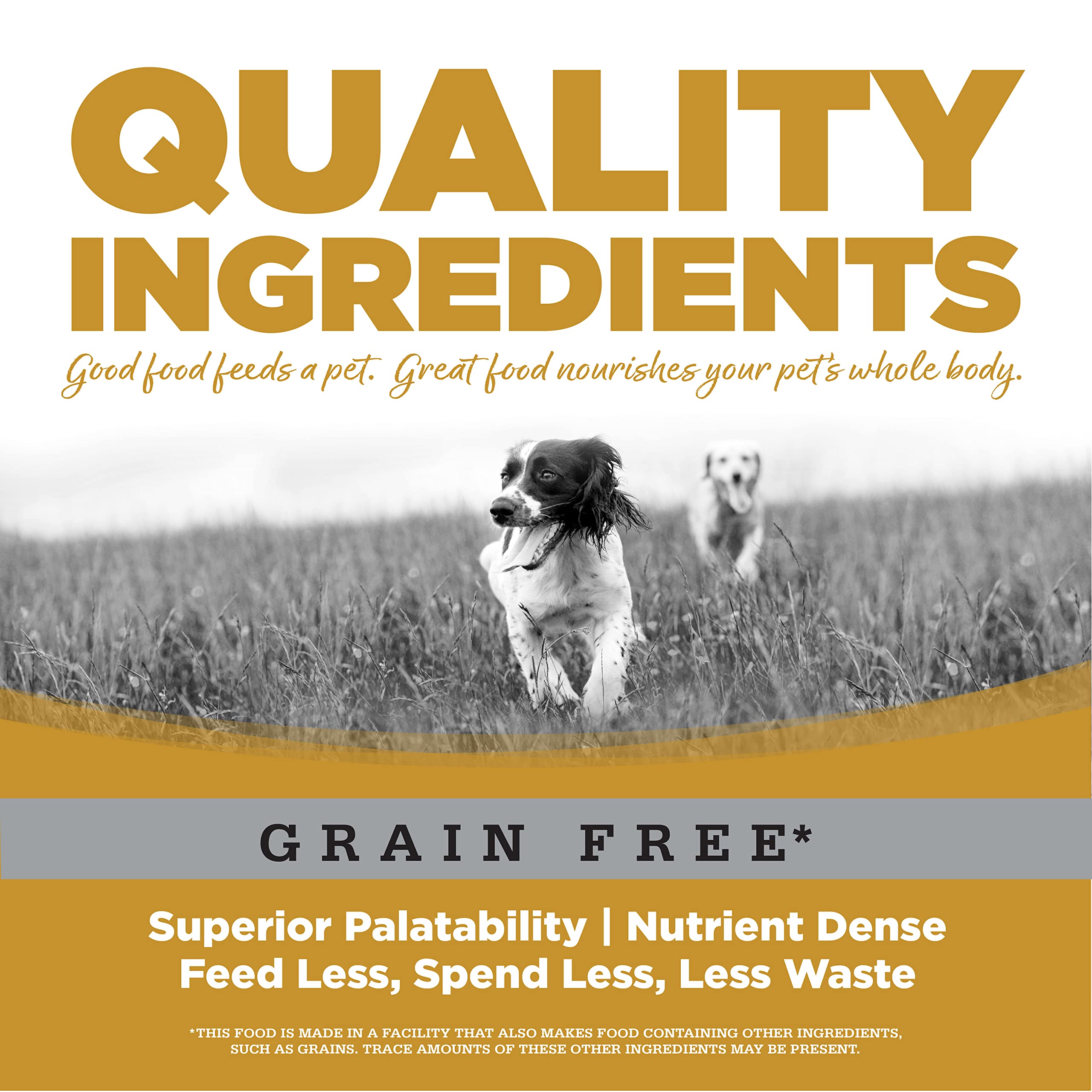 NutriSource grain-free High Plains Select Small Bites serving dish demonstrates portioning for daily meals.