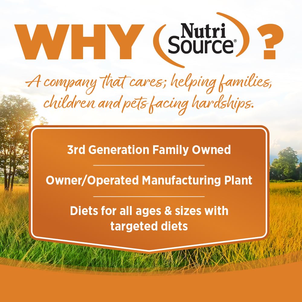 NutriSource Lamb & Rice ingredients image shows wholesome components for digestible, high-quality canine nutrition.