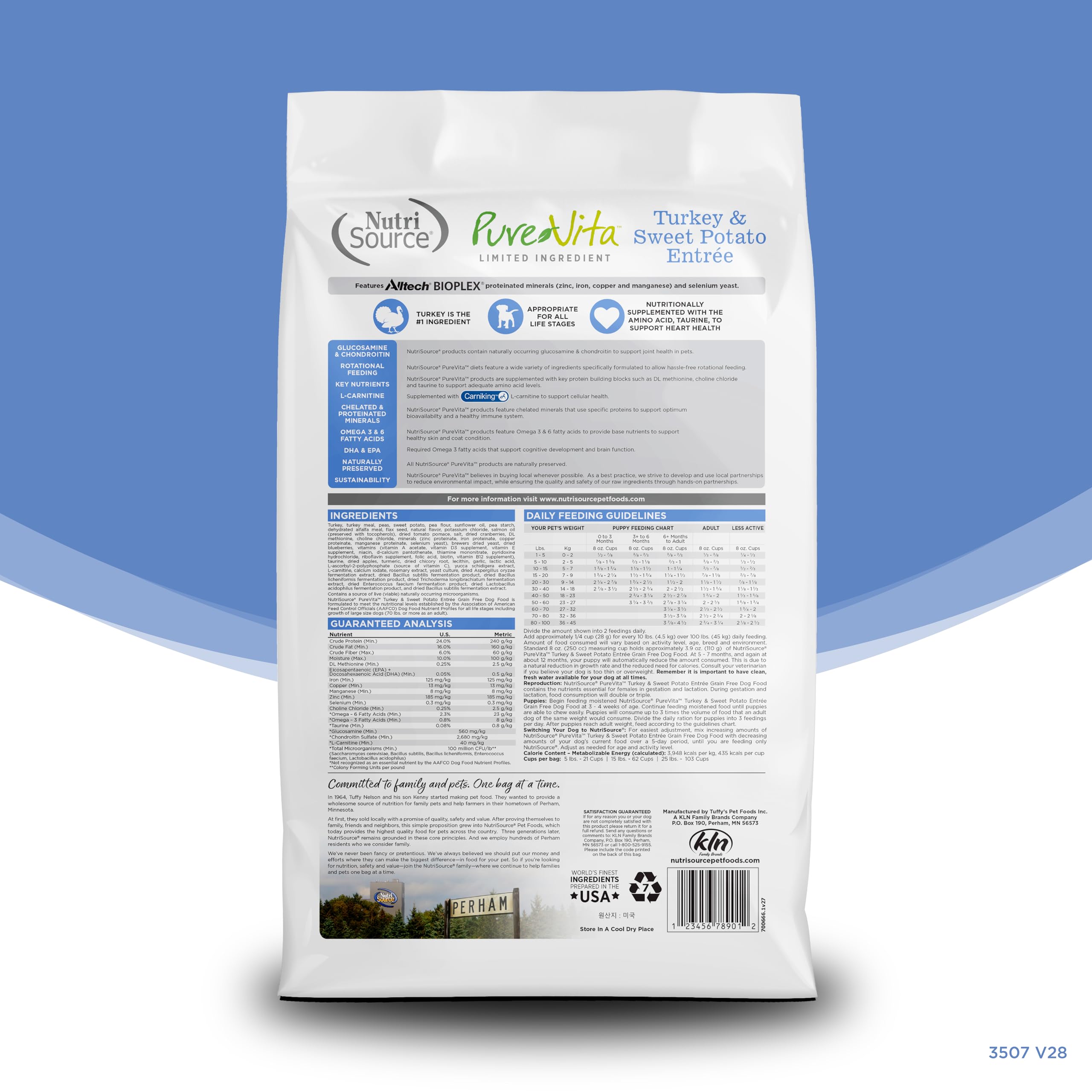Nutri-Source Pure Vita kibble served in a bowl for a wholesome mealtime.