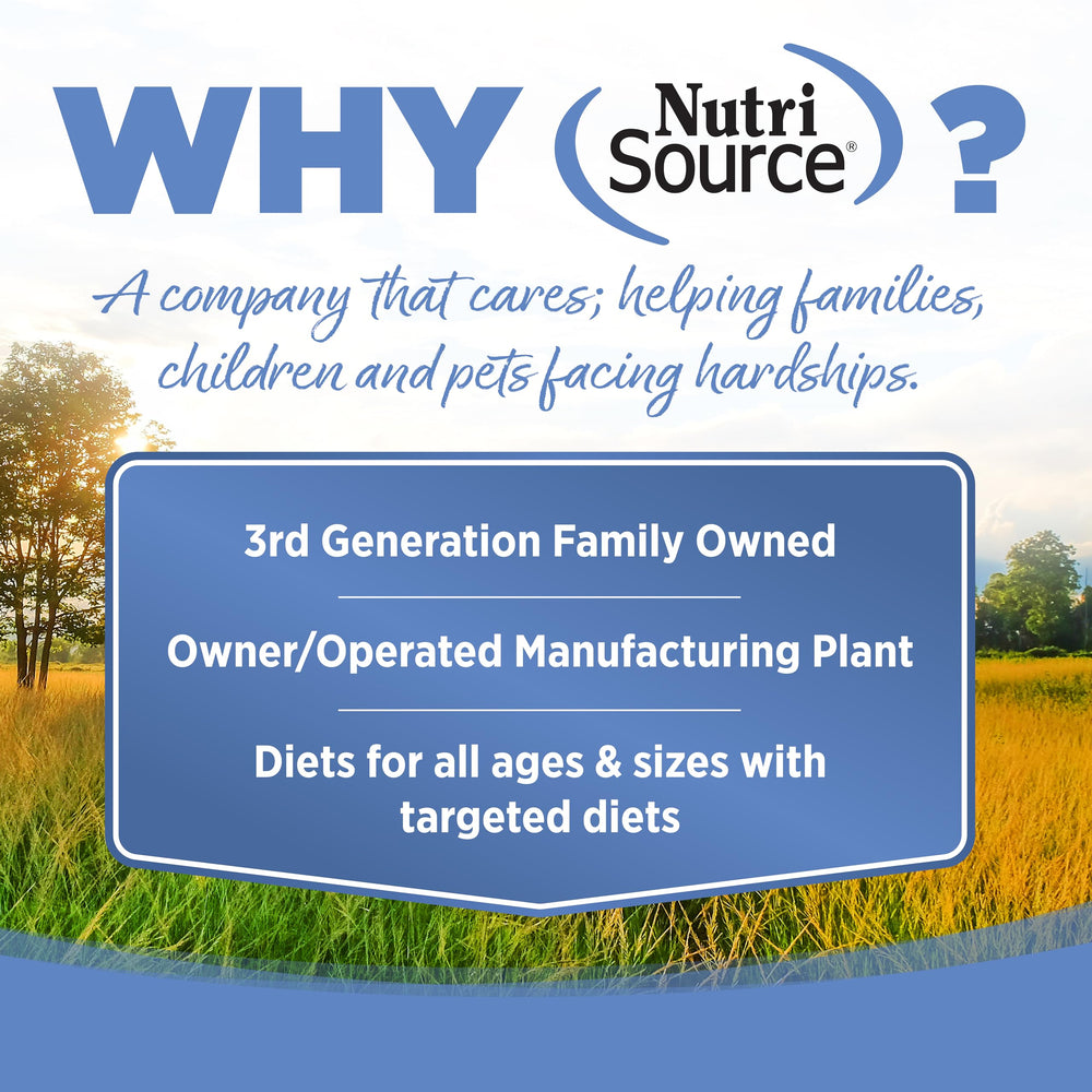 Nutri-Source Pure Vita grain-free kibble with visible turkey pieces as protein source.
