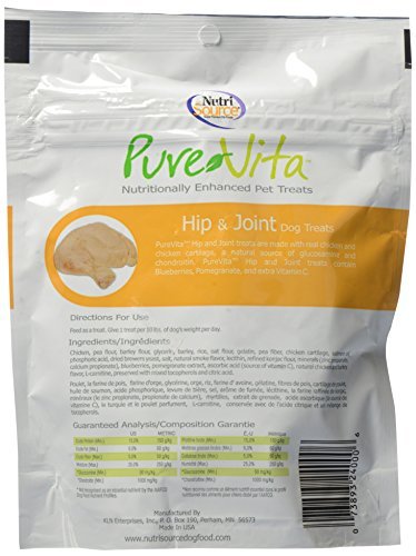 NutriSource PureVita real chicken ingredients highlight natural protein for dogs.