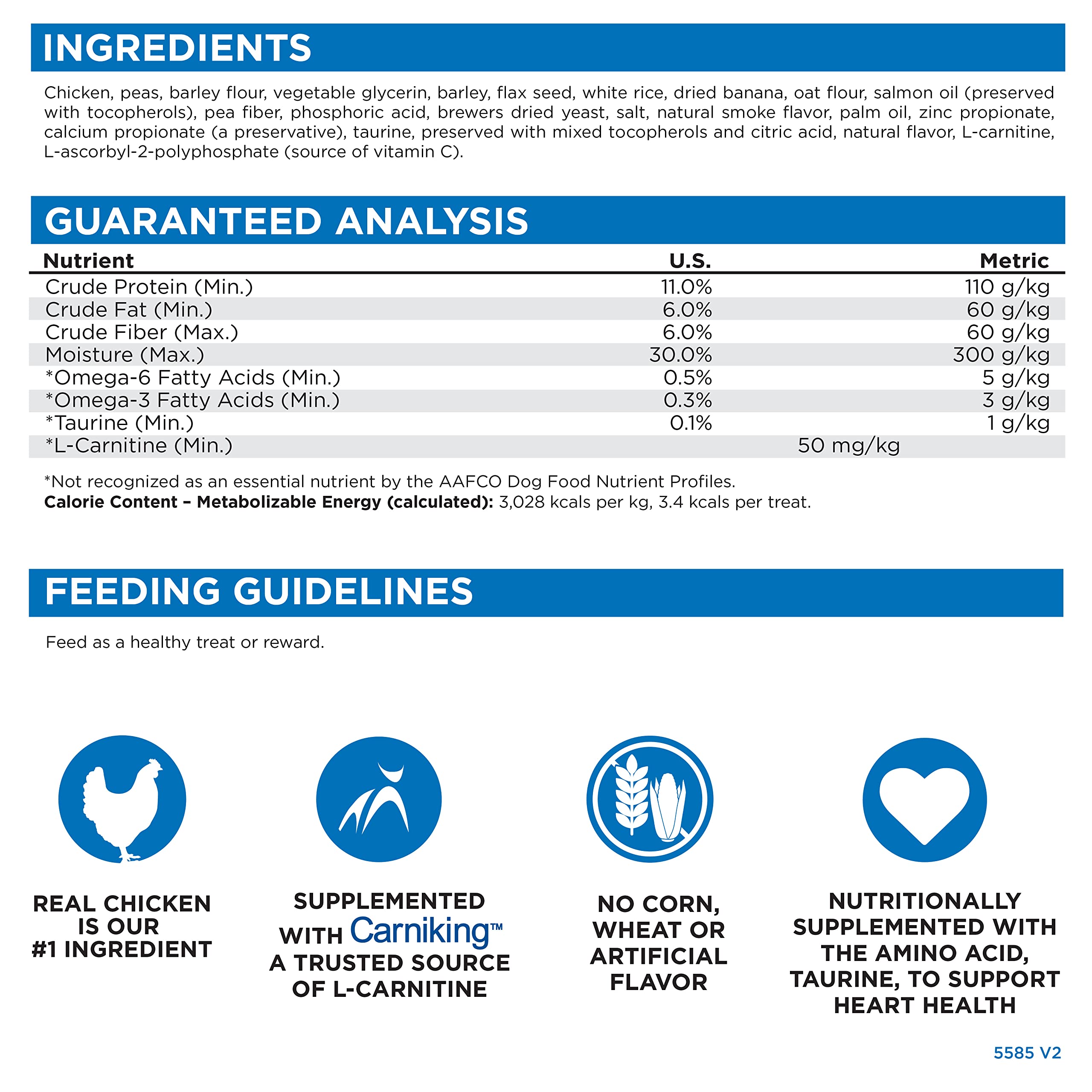 NutriSource TU80020 ingredients label hinting at quality chicken-based recipe.