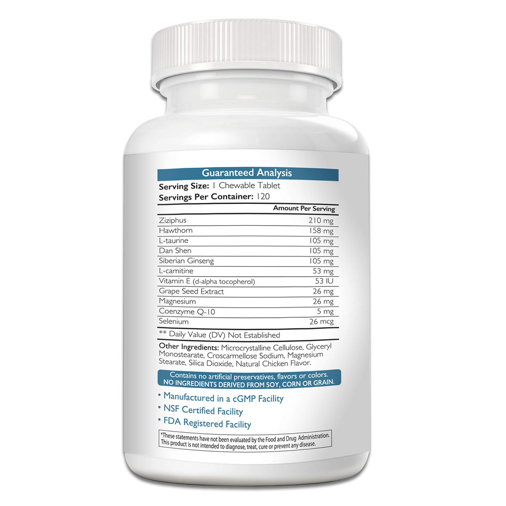 Nutrition Strength cardio-support L-Taurine visual highlights circulatory health for dogs.