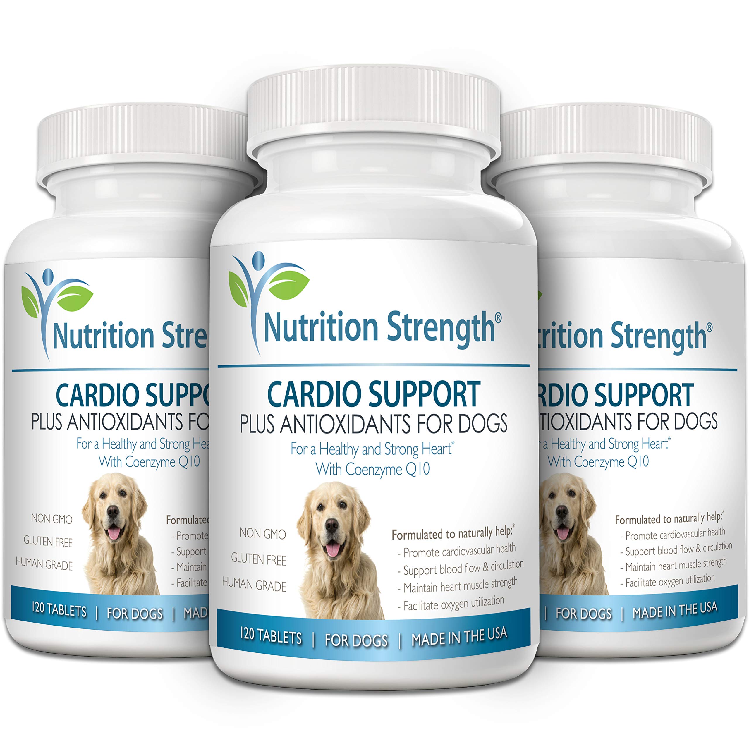 Nutrition Strength cardio-support USA-made badge signals quality and safety.