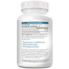 Nutrition Strength CoQ10 for Dogs heart-illustration emphasizes antioxidant support and cellular energy potential.