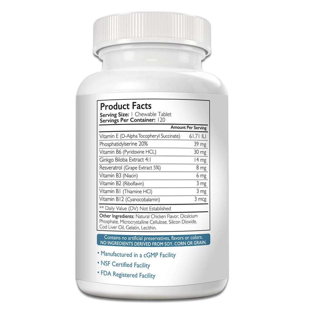 Nutrition Strength dog-brain-health senior-dogs bowl shows chews promoting mental clarity.