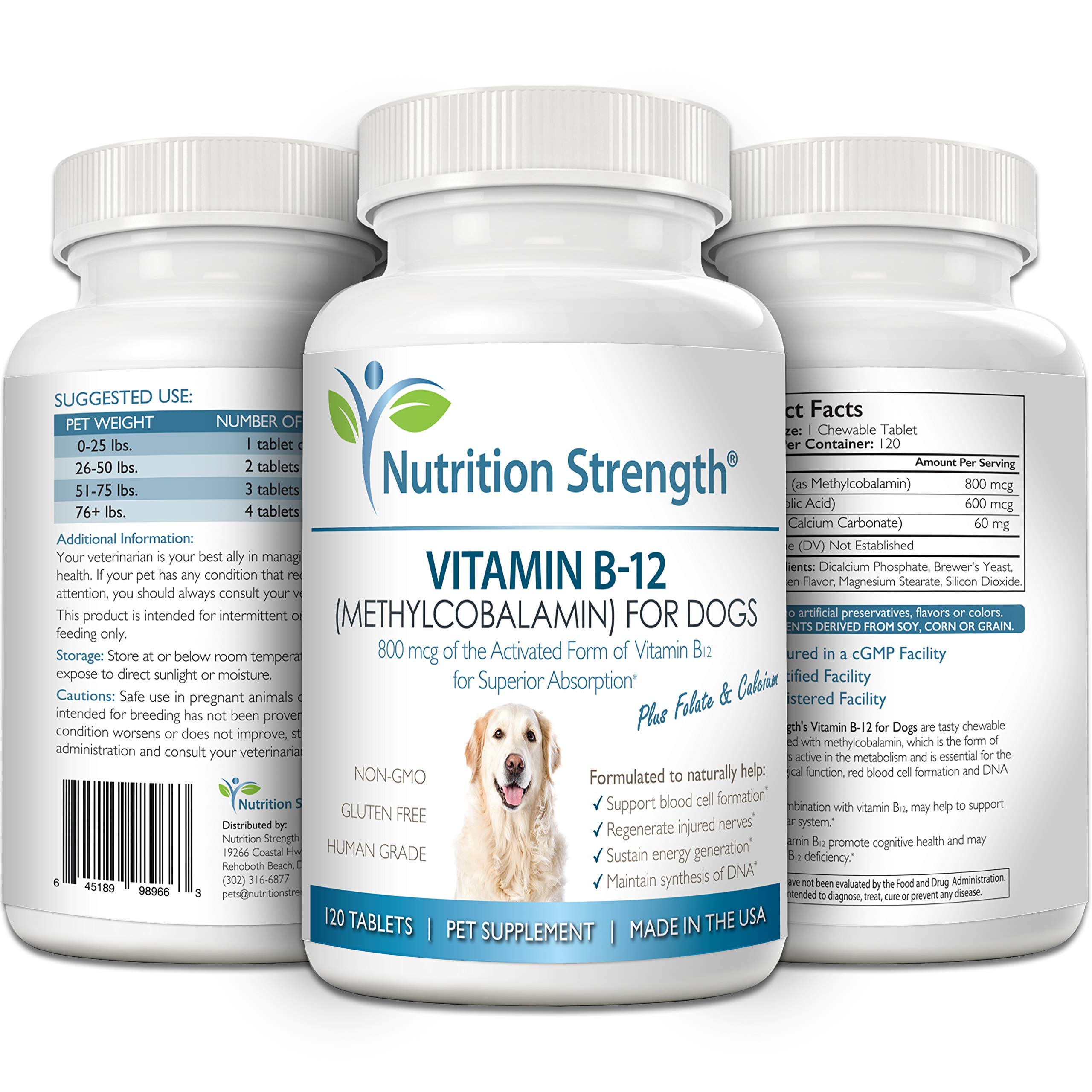 Nutrition Strength dog supplement dispensed scene for convenient use