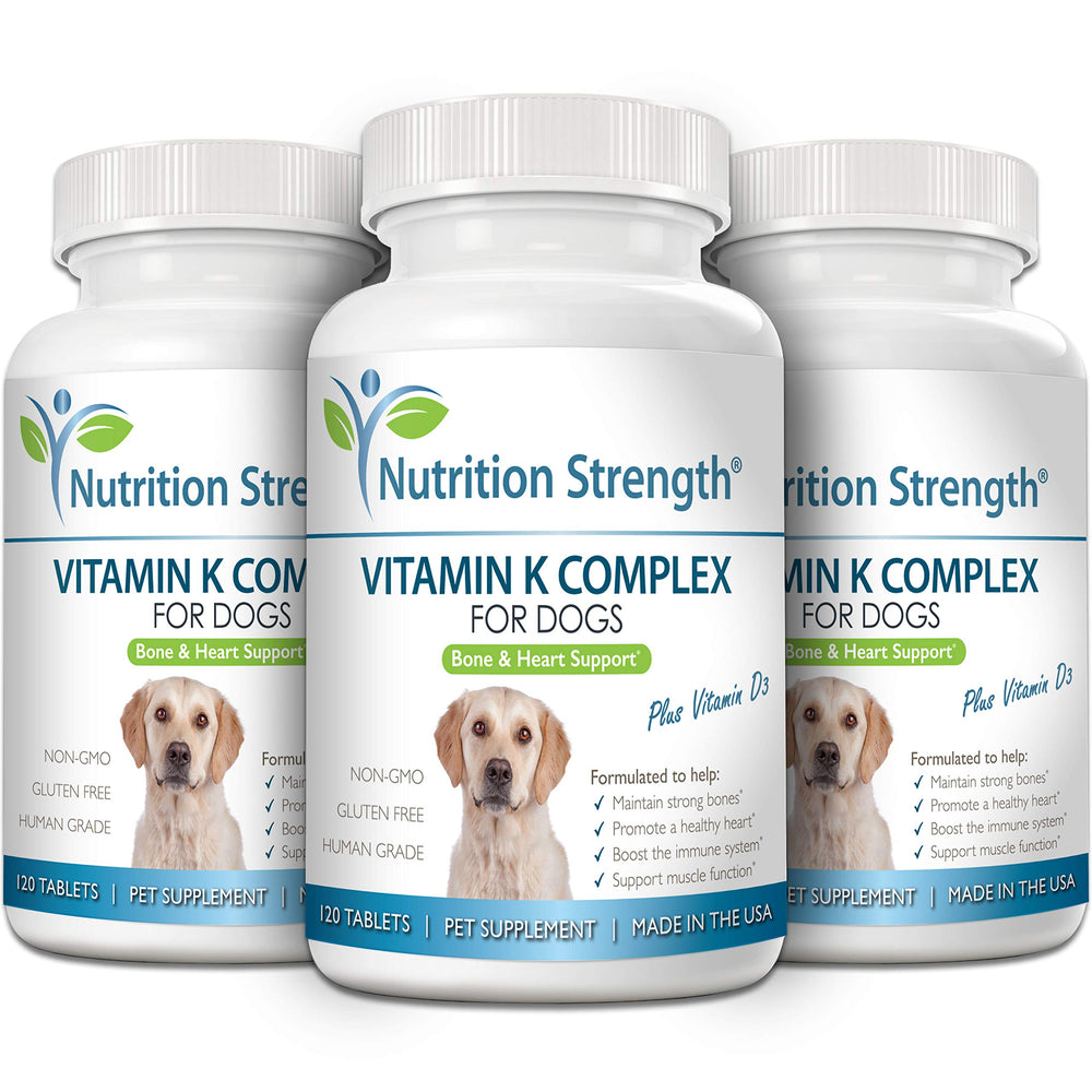 Nutrition Strength heart-health dog supplement bottle highlights cardiovascular support