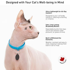 Nuvuq Breakaway Collar blue ID tag ring highlights easy identification.
