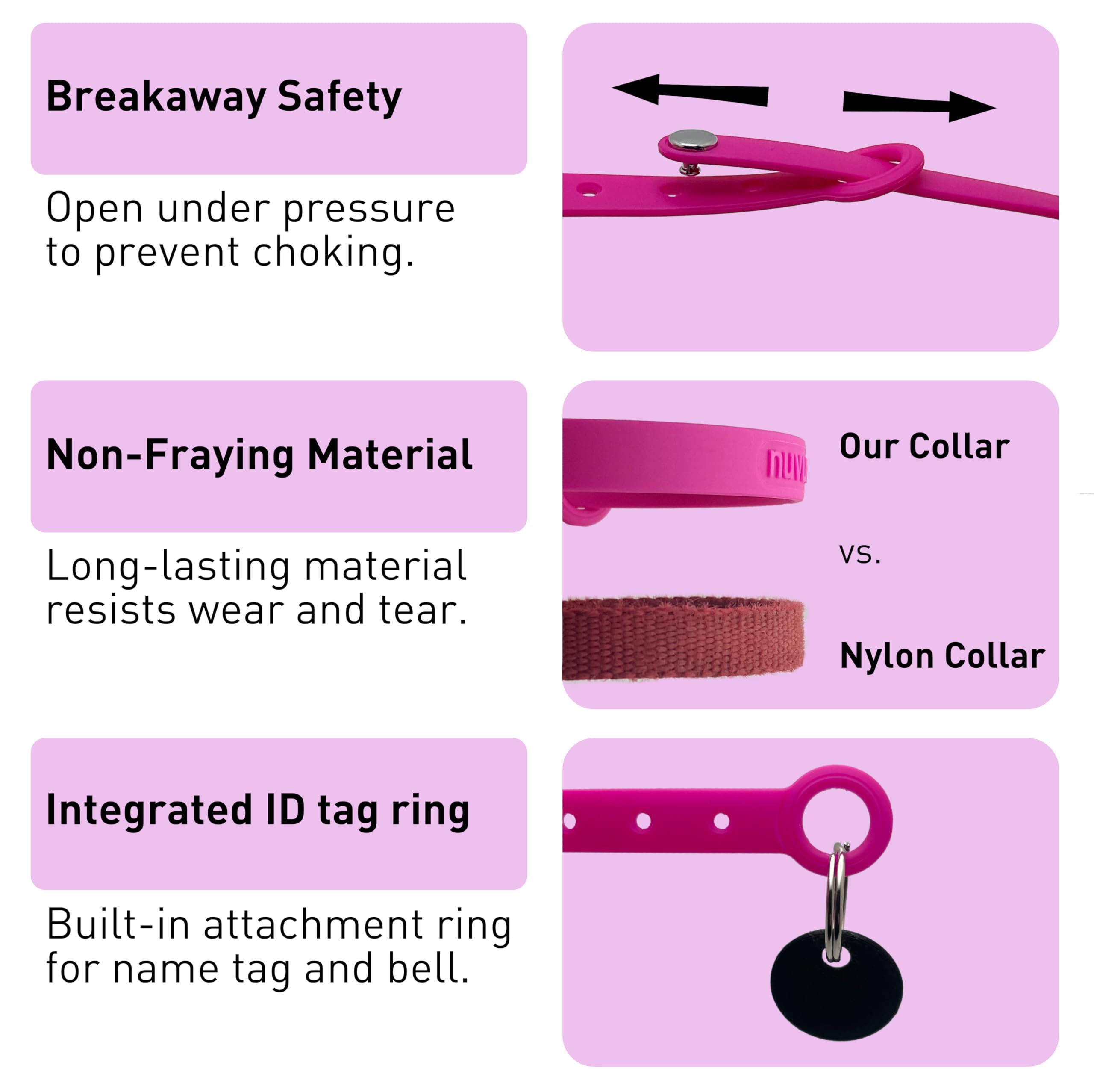 Nuvuq cat collar lightweight material highlights gentle wear for kittens.