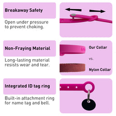 Nuvuq cat collar lightweight material highlights gentle wear for kittens.