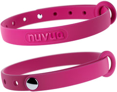 Nuvuq cat collar two-pack in pink shows soft comfort for outdoor cats.