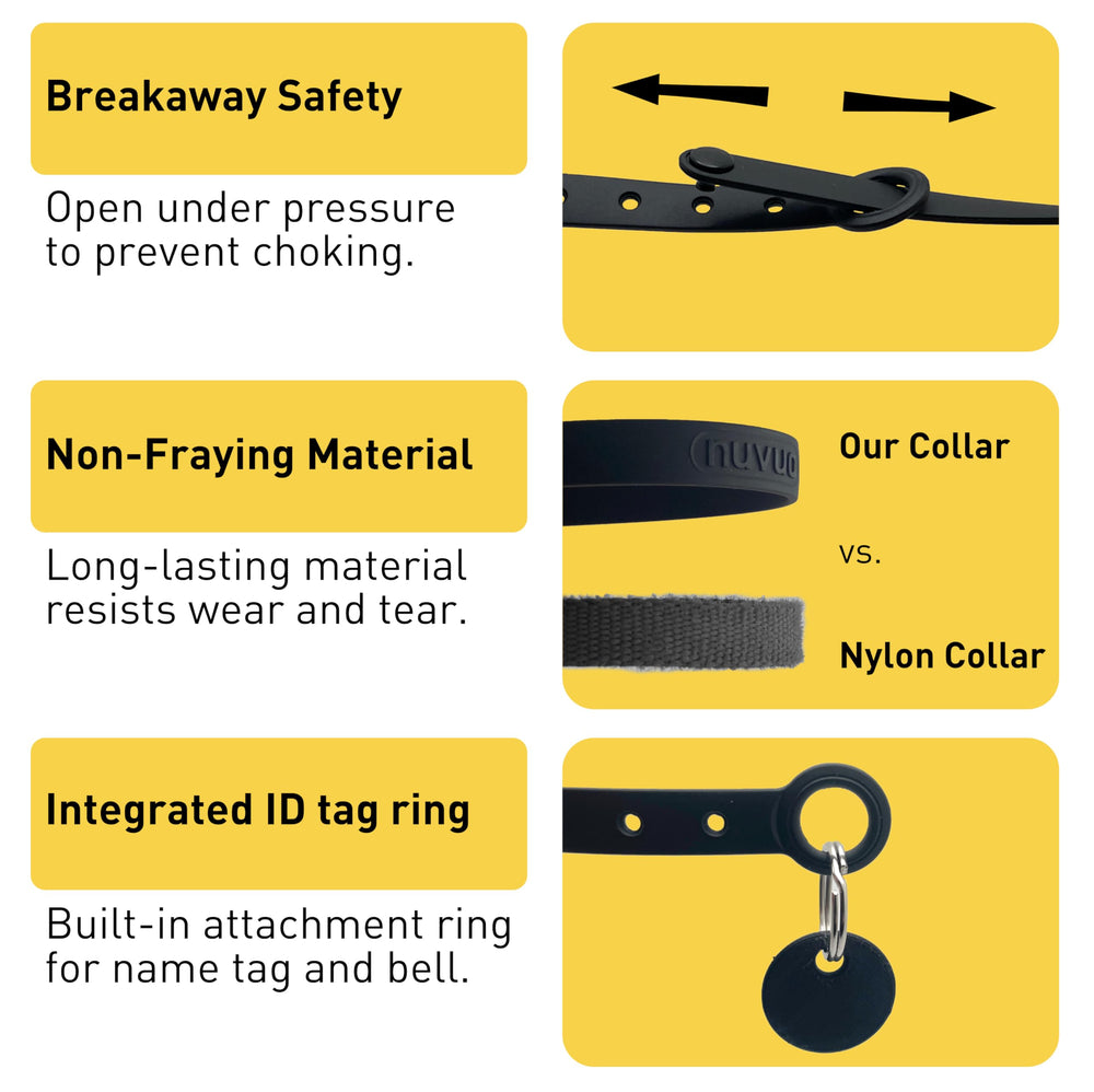 Nuvuq collar with name tag ring for easy ID.