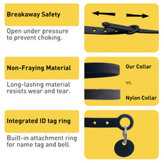 Nuvuq collar with name tag ring for easy ID.