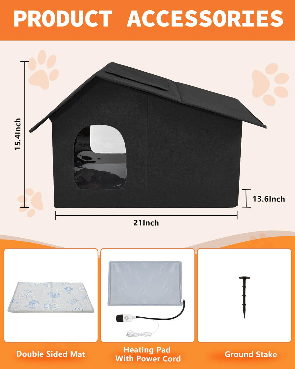 Nvifco heated pad inside cat house for cozy warmth outdoors