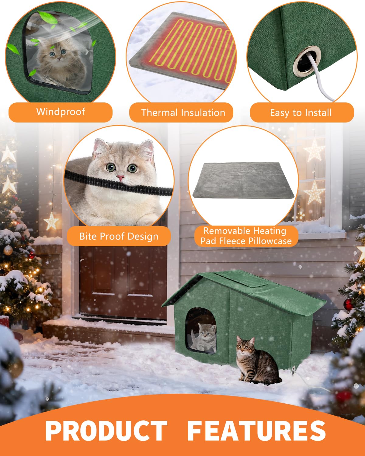 Nvifco interior padded lounge demonstrates cozy warmth for nearby cats.