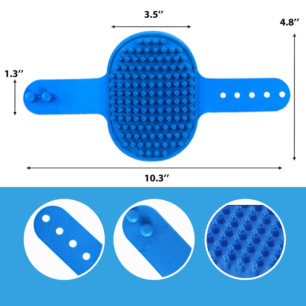 NVNAN grooming brush adjustable ring ergonomic closeup for secure grip.