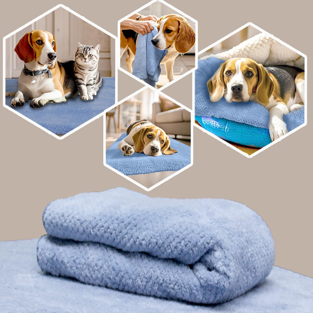 NVNAN Microfiber Dog Towels blue 40x24 handy as pet mats