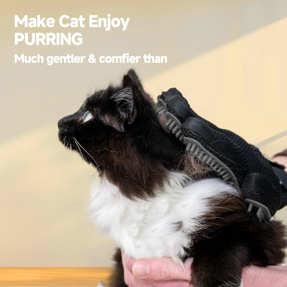 NVNAN pet grooming glove adjustable-wristband highlights secure, comfortable sizing