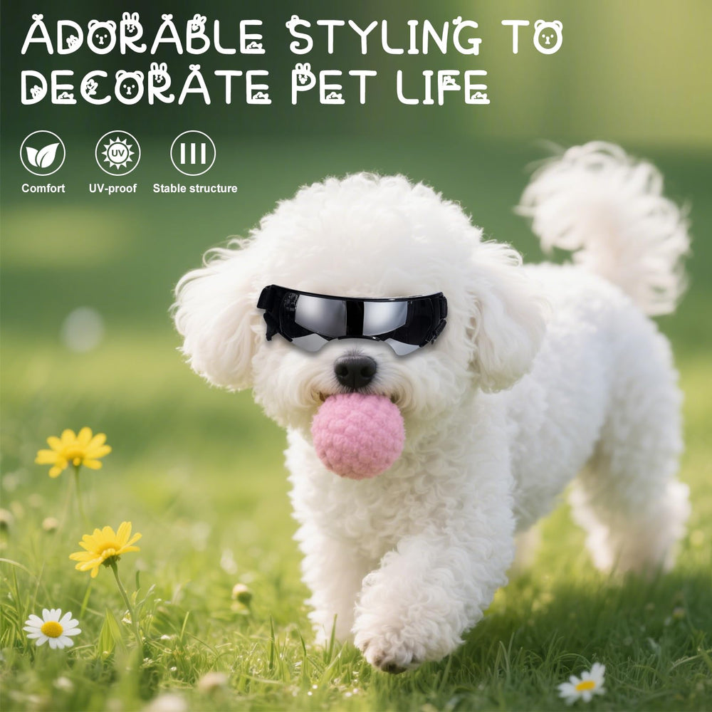NVTED dog-cat goggle sunglasses foam-padding close-up for comfortable wear.