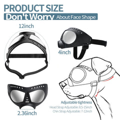 NVTED dog goggles with soft frame prevent fur irritation on the face