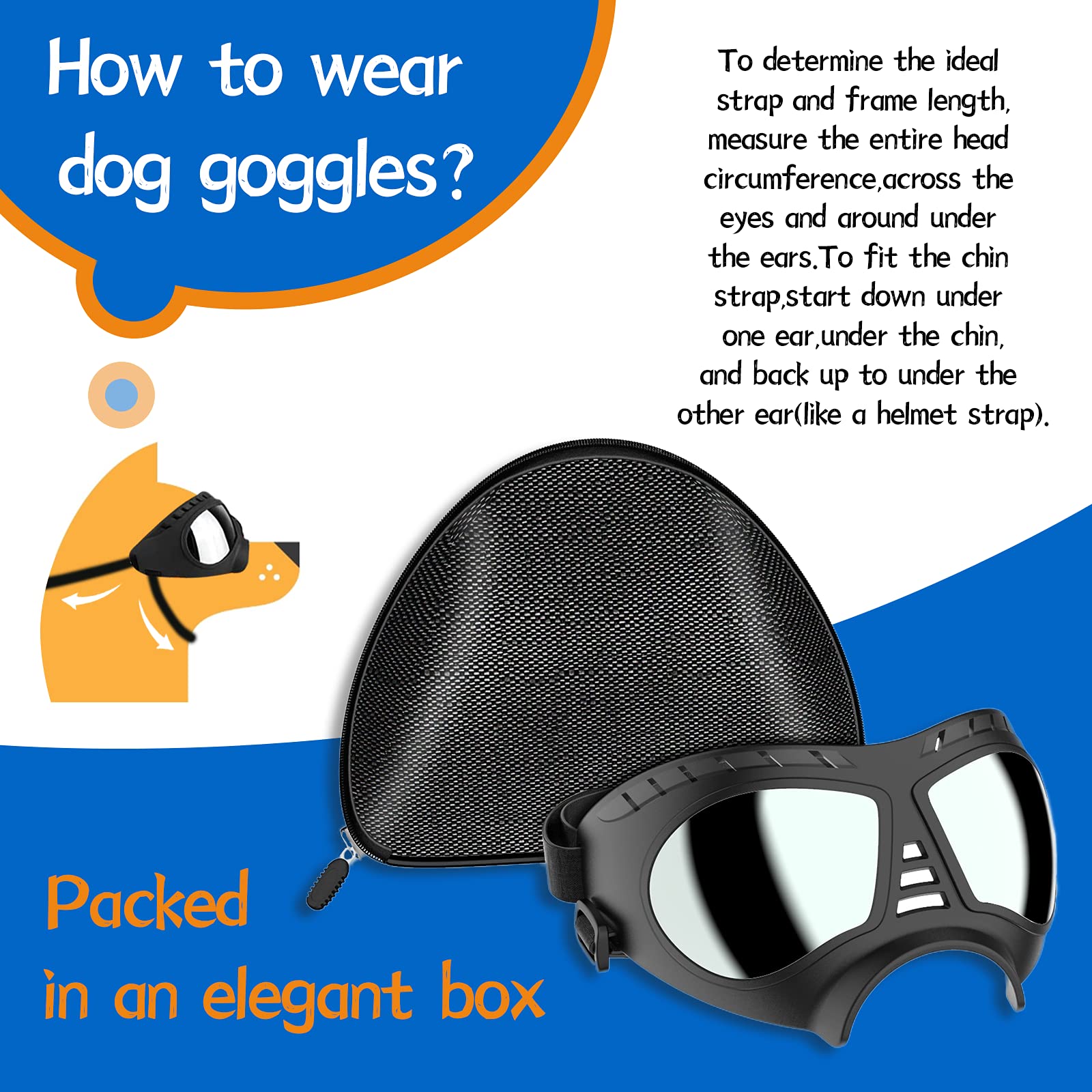 NVTED dog goggles improve visibility during outdoor driving or cycling
