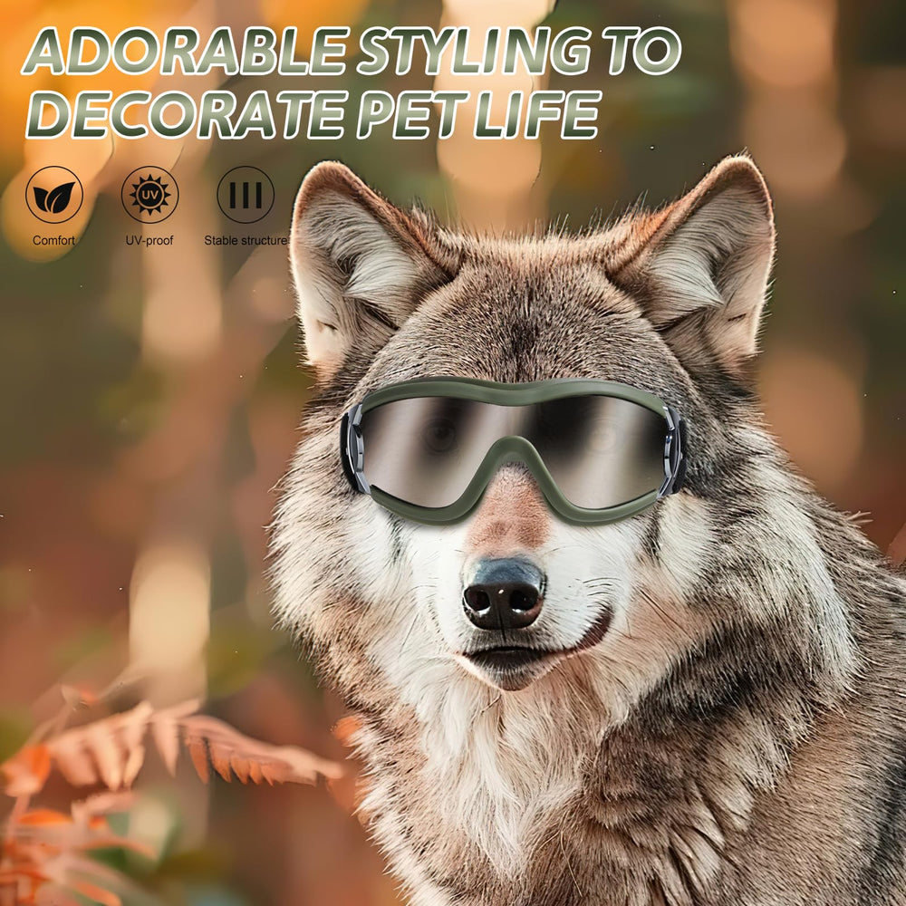 NVTED dog sunglasses anti-fog waterproof closeup indicates reliable clarity.