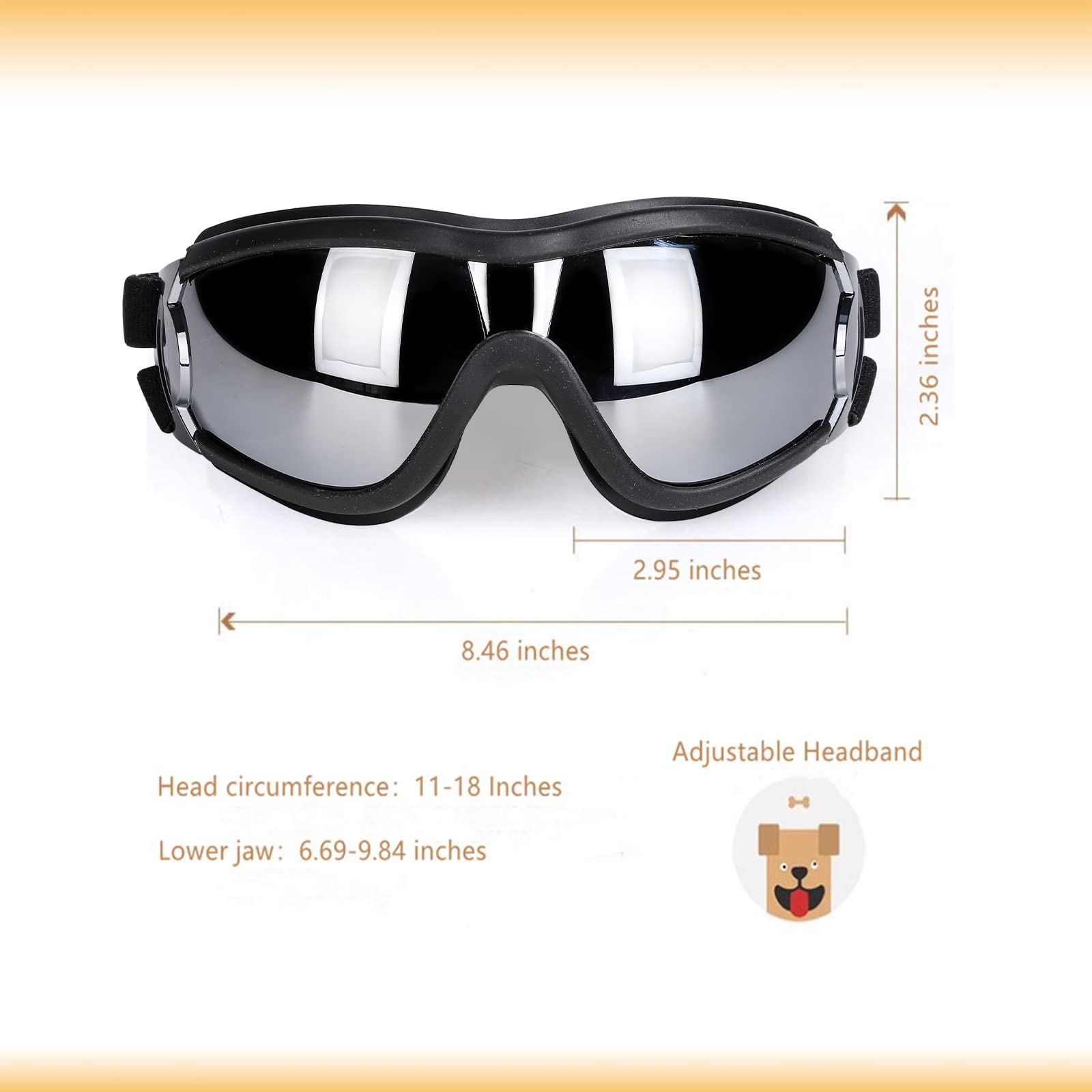 NVTED dog sunglasses soft-frame comfort reduces pressure during long walks.