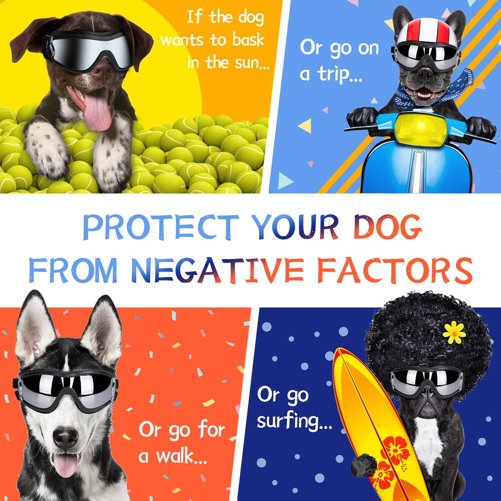 NVTED dog sunglasses waterproof-lens suitable for splashes and rain.