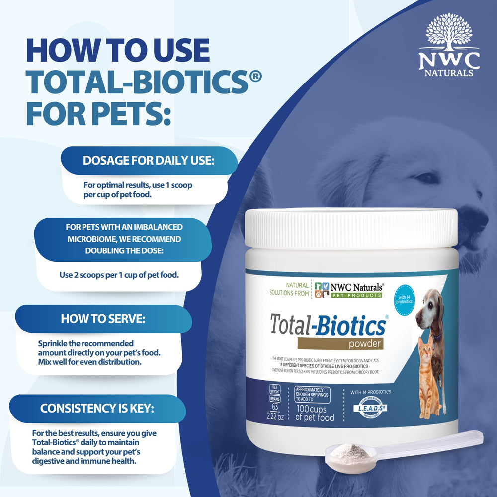 NWC Naturals Total-Biotics USA-made facility tag assures quality manufacturing.