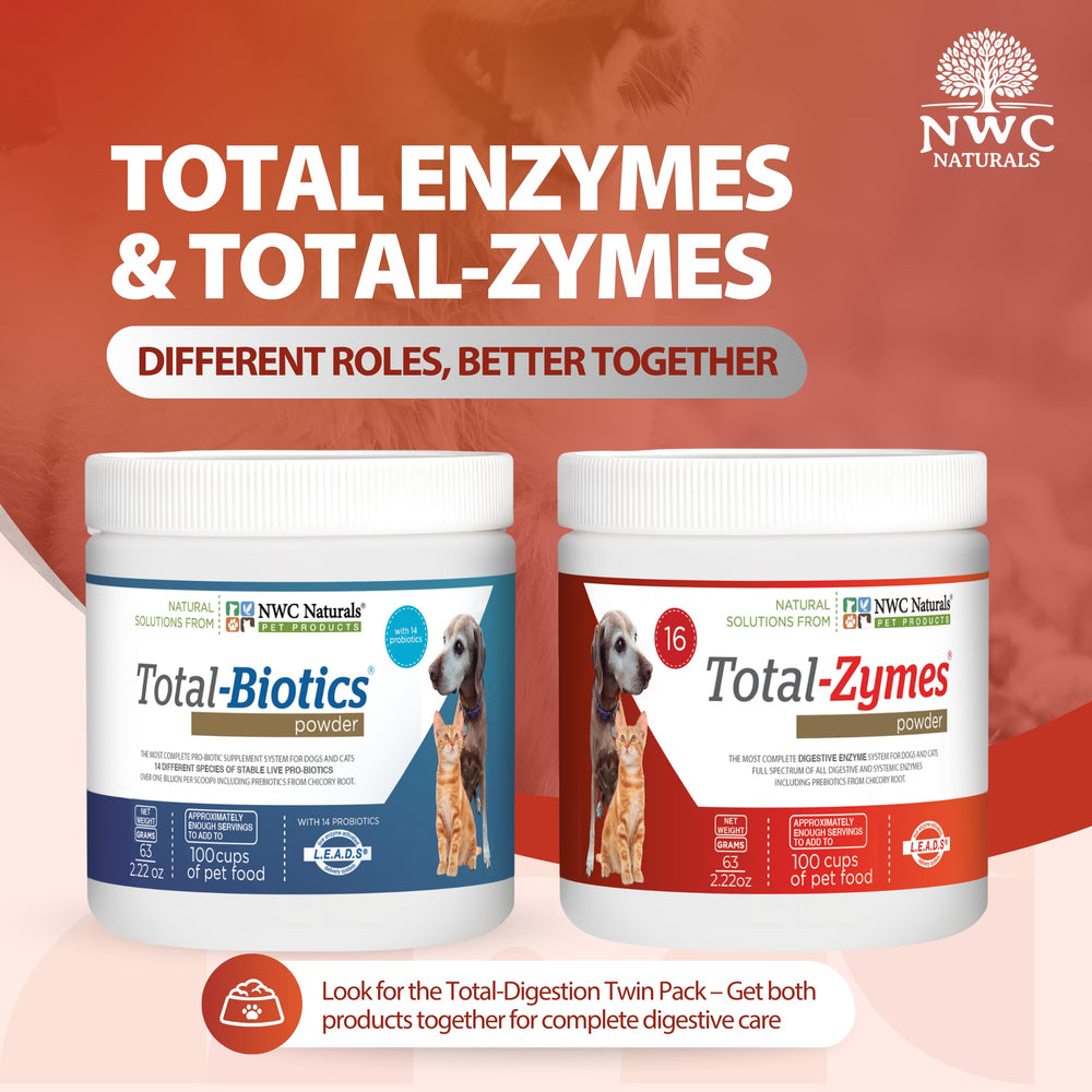 NWC Naturals Total-Zymes measuring scoop ready to dose per meal.